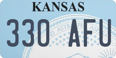 KS license plate 330AFU