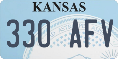 KS license plate 330AFV