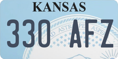 KS license plate 330AFZ