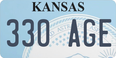 KS license plate 330AGE
