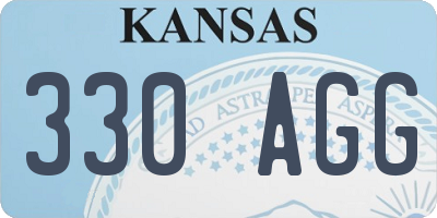 KS license plate 330AGG