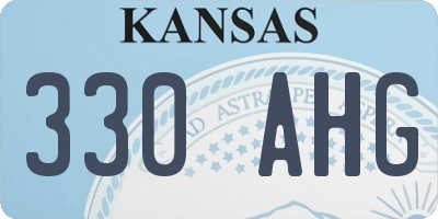 KS license plate 330AHG