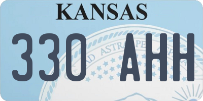 KS license plate 330AHH