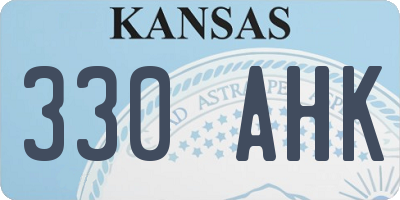 KS license plate 330AHK