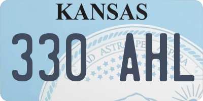 KS license plate 330AHL