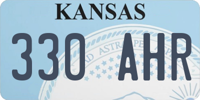 KS license plate 330AHR