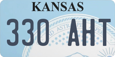 KS license plate 330AHT