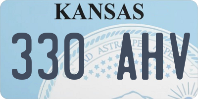 KS license plate 330AHV