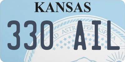 KS license plate 330AIL