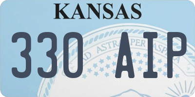KS license plate 330AIP