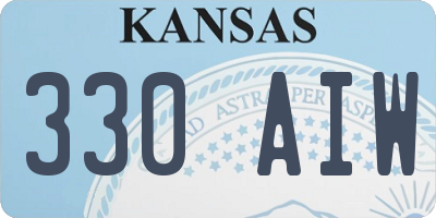 KS license plate 330AIW