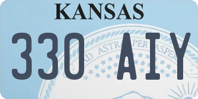 KS license plate 330AIY