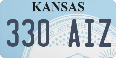 KS license plate 330AIZ