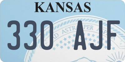 KS license plate 330AJF