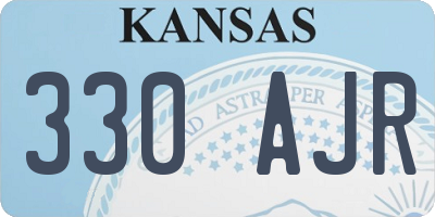 KS license plate 330AJR
