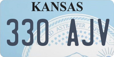 KS license plate 330AJV