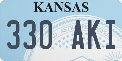 KS license plate 330AKI