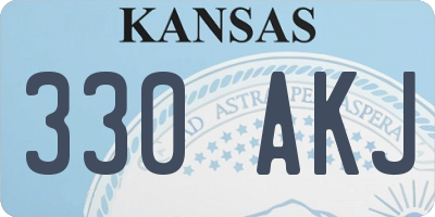 KS license plate 330AKJ