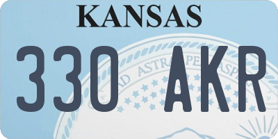 KS license plate 330AKR