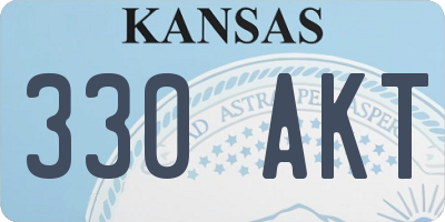 KS license plate 330AKT