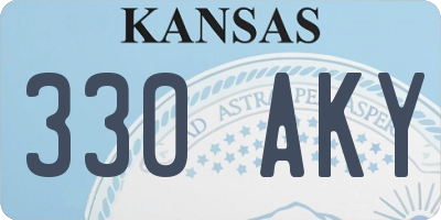 KS license plate 330AKY