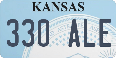 KS license plate 330ALE