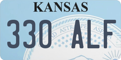 KS license plate 330ALF