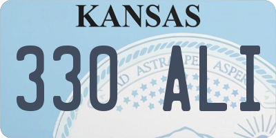 KS license plate 330ALI