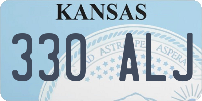 KS license plate 330ALJ