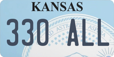 KS license plate 330ALL