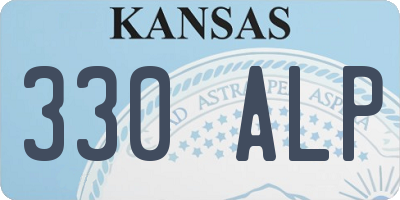 KS license plate 330ALP