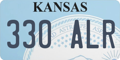 KS license plate 330ALR