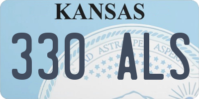 KS license plate 330ALS