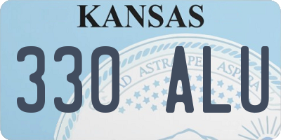 KS license plate 330ALU