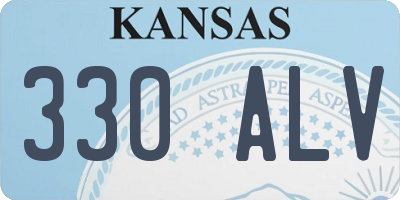 KS license plate 330ALV