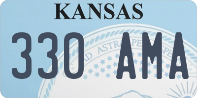 KS license plate 330AMA