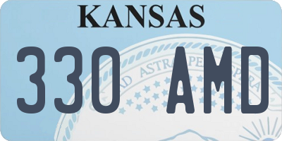 KS license plate 330AMD