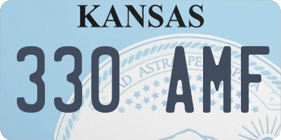 KS license plate 330AMF
