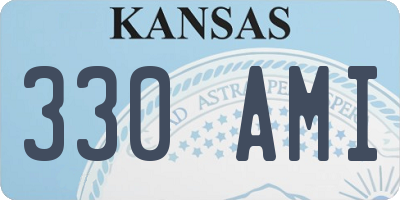 KS license plate 330AMI