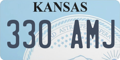 KS license plate 330AMJ