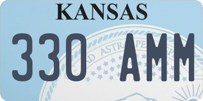 KS license plate 330AMM