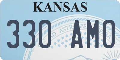 KS license plate 330AMO