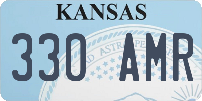 KS license plate 330AMR