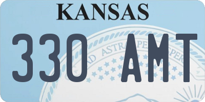 KS license plate 330AMT
