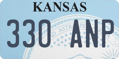 KS license plate 330ANP