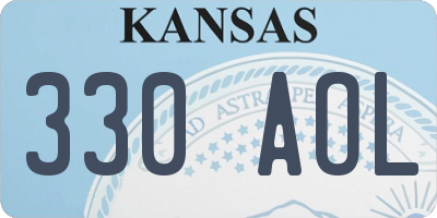 KS license plate 330AOL