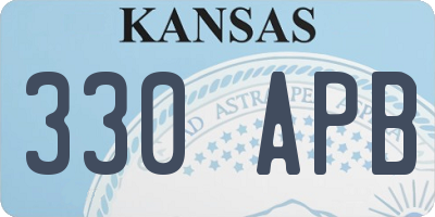 KS license plate 330APB
