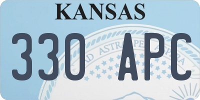 KS license plate 330APC