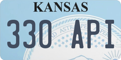 KS license plate 330API