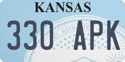 KS license plate 330APK